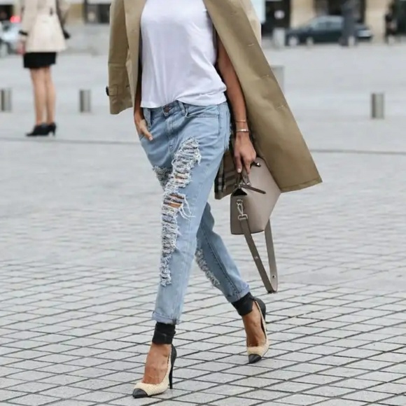 edyson Denim - Edyson Soho Distressed Relaxed Boyfriend Jeans 28